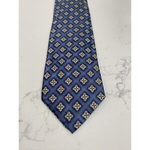 Jos. A. Bank Blue‎ & Gold Diamond 60" 100% Silk Men's Necktie Classic